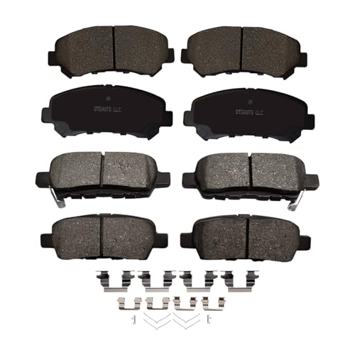 Image of PM Auto Front Rear Brake Pads Replacement For 2008-2013 Nissan Rogue, Set of 8 Ceramic Brakes Pads