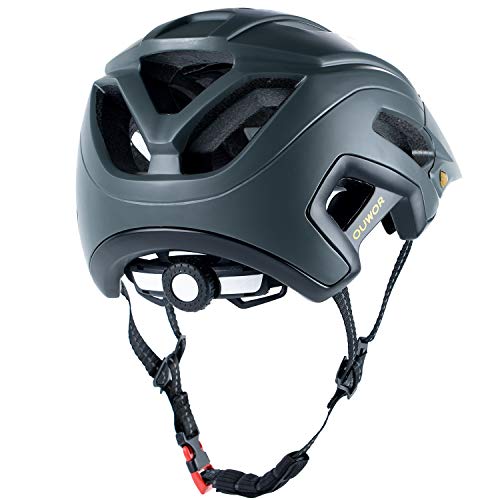 Road & Mountain Bike MTB Helmet for Adult Men Women Youth, with Removable Visor and Adjustable Dial (Gray) - Thumbnail 3