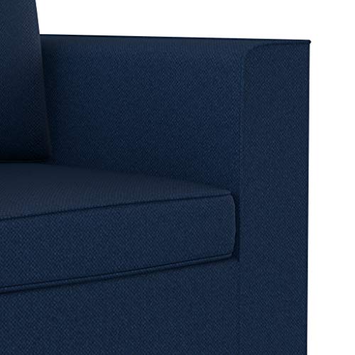 Image of Amazon Brand - Solimo Cosmos Fabric 1 seater Sofa (Blue)