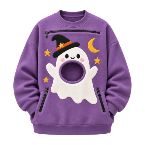 Halloween Pet Carrier Sweatshirt Pumpkin with Front Pull Pocket Sweatshirt - image 3