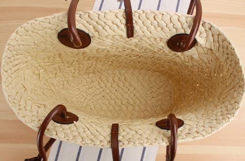 Bolso Tote de Paja para Mujer Grande para Playa Verano miniatura 5