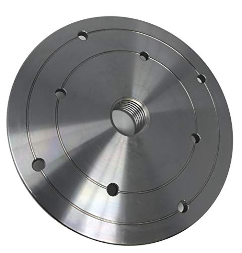 6" Steel Wood Lathe Face Plate, 1" x 8tpi Threaded With Locking Set