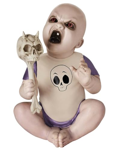 Spirit Halloween Zombie Babies Clobberin Claude Animated Prop Horror Dcor Horror Baby Motion-Activated Doll Multicolor