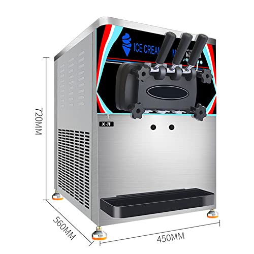 Kommerzielle Desktop-Eismaschine,Softeismaschine Mit 3 Geschmacksrichtungen,Frozen Yogurt Maker Mit LED-Anzeige Und… – Bild 8
