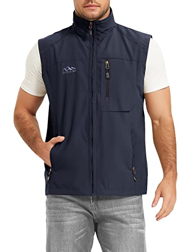Flygo Mens Summer Casual Lightweight Outdoor Work Fishing Photo Travel Utility Vest with Pockets