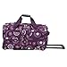 Rockland Luggage Rolling 22 Inch Duffle Bag, Purple Pearl, One Size