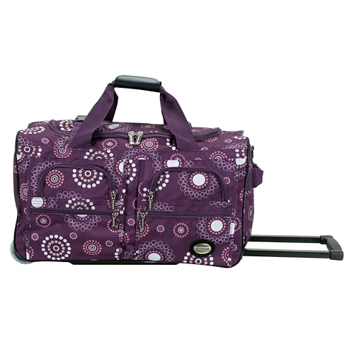 Rockland Rolling Duffel Bag, PURPEARL, 22'