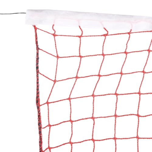 PATIKIL 20 x 2.5 Ft Badminton Net, 2Pcs Portable Badminton Court Netting Sports Replacement for Outdoor Indoor Beach Backyard Game, Red
