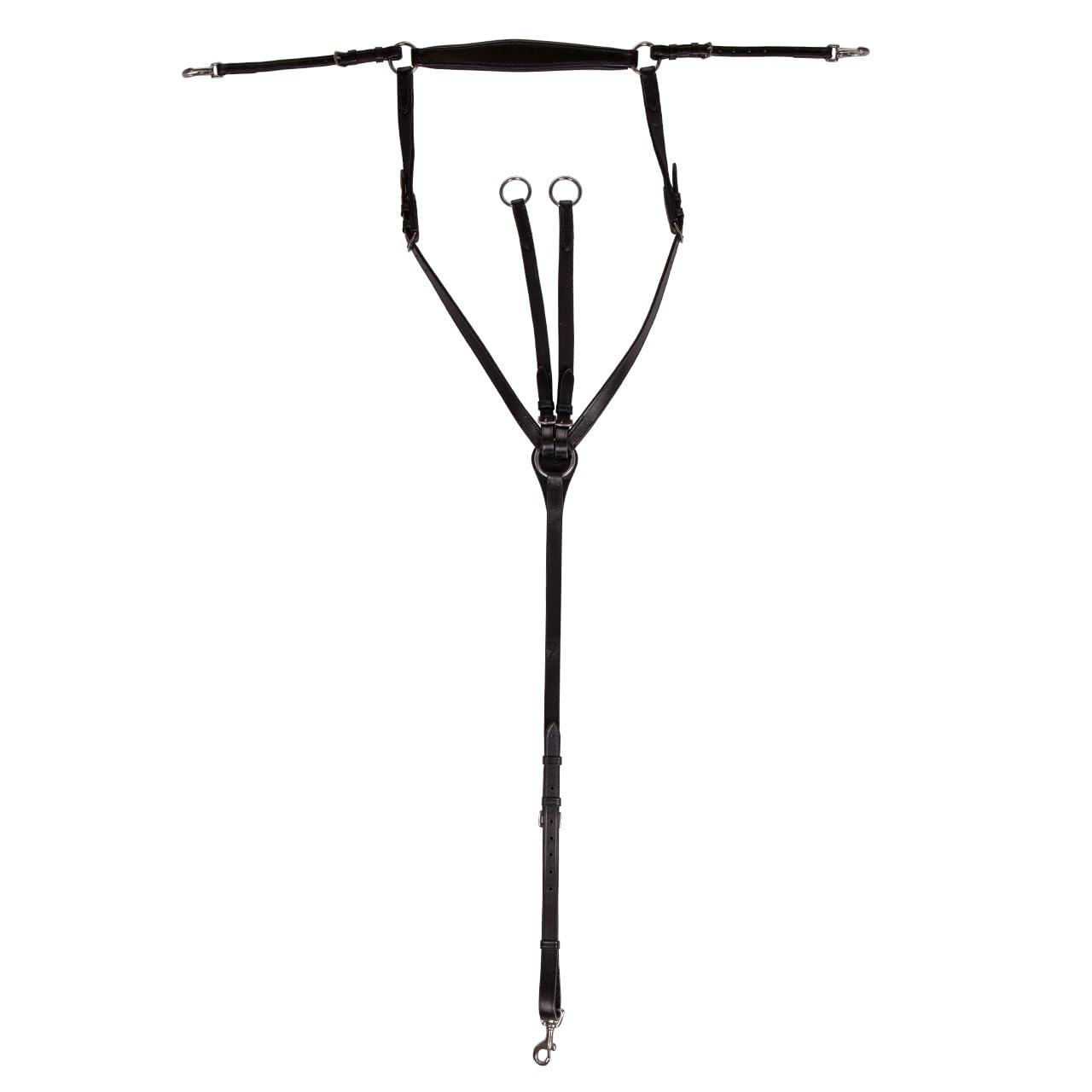 NETPROSHOP Leder Vorderzeug Basic Pro mit Abnehmbarer Martingalgabel Pony Cob Full, Groesse:Full, Farbe:Schwarz