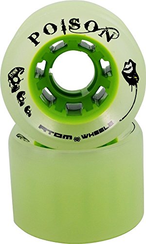 Atom Skates Poison Wheels Indoor/Outdoor/Slick Surfaces 62x38 Green / 4 Wheels
