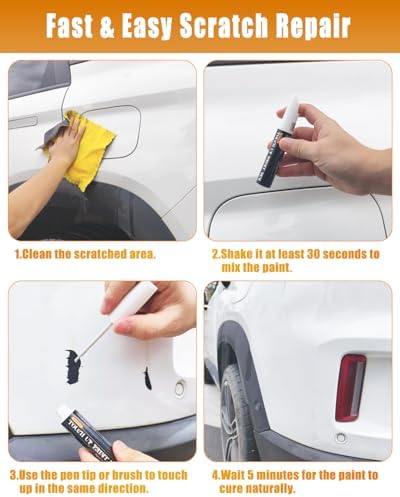 Agate Black Metallic UM Compatible with Ford 2-in-1 Touch Up Paint Pen Ultimate Car Scratch Repair Kit，Quick Fix Rust-Resistant and Long-Lasting Paint Scratch Remover - 4