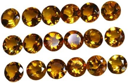 Madeira cytryn od 2 mm do 8 mm kamień szlachetny okrągły żółty cytryn fasetowany szlif naturalny cytryn Madera kamień szlachetny do produkcji biżuterii łąki 1 szt, 8mm, Kamień szlachetny, Cytryn z Madery
