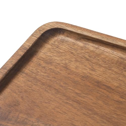 Image of Bathroom Rectangular Vanity Tray, for Counter, Toilet Tank, Wood Bathroom Tray for Organizing and Home Decor (9.8 x 5.1 x 0.8 inch)
