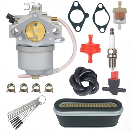 Image of FB460V Carburetor Kit for Kawasaki FB460V 4 Stroke Engine 15003-2796 15003-2777 15003-2467 Carb - with Gaskets Air Filter Clamp Fuel Line Cleaner Tool Kit
