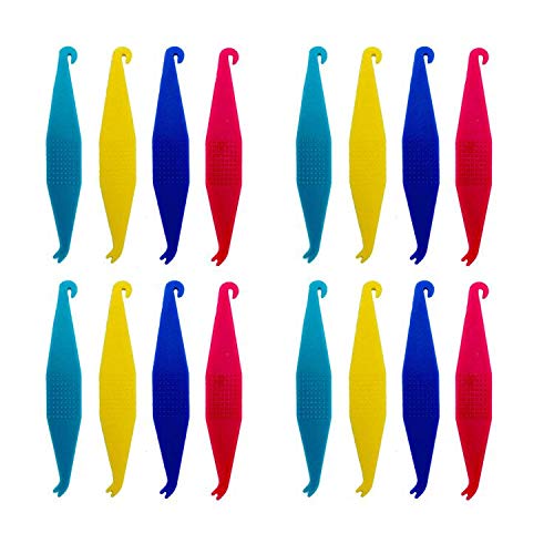 EvaGO Dental Elastic Rubber Bands Placers Disposable Plastic Orthodontic Elastic Placers For Braces, Multi-Color, 30pcs