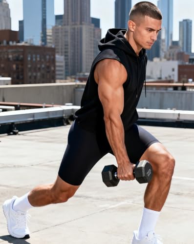 Image of Compression Shorts Men Spandex Sport Gym Shorts Athletic Workout Running Tights Training Underwear