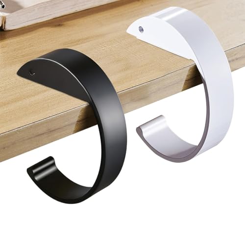 UYVPAER 2 Piezas Colgador De Bolsos,Forma De Letra C Cuelga Bolsos,Gancho Para Bolso Portátil Sin Grapas,Alta Resistencia Gancho Para Bolso Para Colgar Carteras,Llaves,Paraguas Y Auriculares