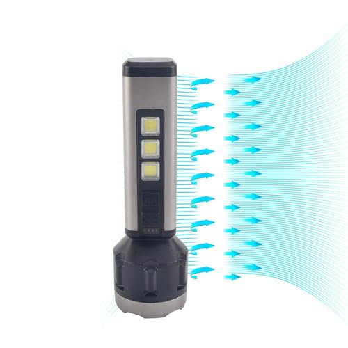 LearnLyrics Linternas de alto lúmenes, linterna portátil y potente, herramienta de iluminación impermeable, equipo de defensa personal, carga USB para hombres y mujeres, actividades al aire libre