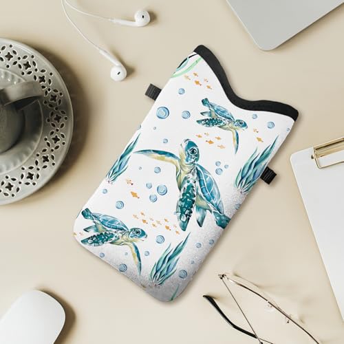 Image of Cell Phone Sleeve Pouch with Adjustable Strap - Sea Turtle