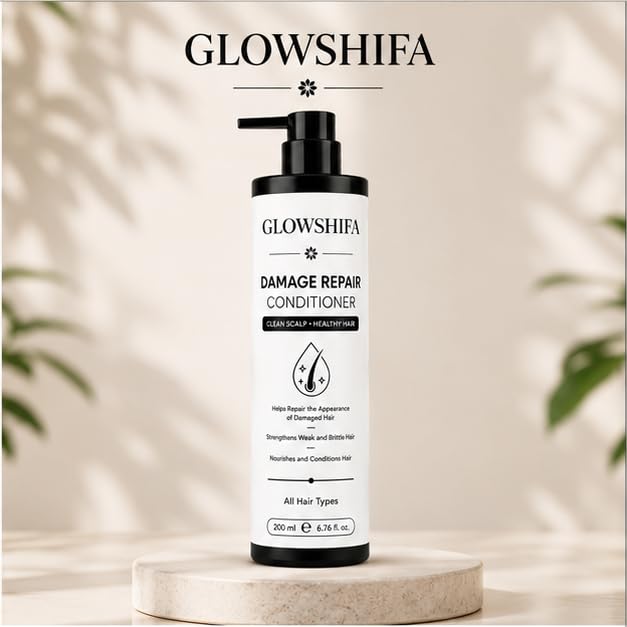 Glowshiifa Conditioner, Anti Hair Fall, Frizz-Free, Boosts Hair Growth, All Hair Types, 200 ml (Damage Repair Conditioner) 1