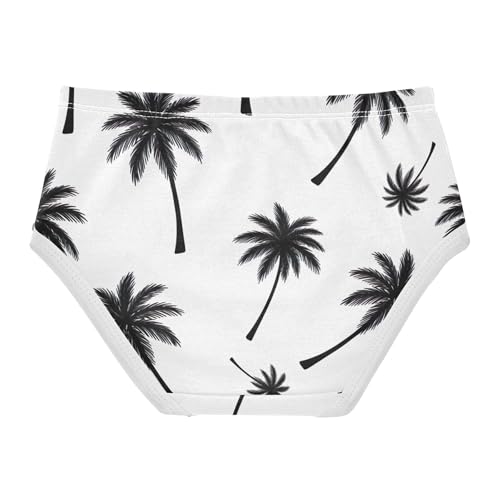 Fun Toddlers Underwear Floral 2t Cotton Girl Panties Cute Black Palm Trees White Kids Briefs Undies2