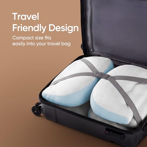 Image of Frido Maternity Pillow Plus, Adjustable Pregnancy Pillow for Side Sleeping, D-Shaped Belly & Back Support Wedges, Comfortable Sleep Through Every Trimester, Washable Cover, Baby Blue