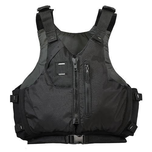 Astral Ceiba Life Jacket - USCG Type III PFD Adult Life Vest with BlueSign Approved Shell for Touring, Canoeing, Sailing, & Whitewater - Space Black - Small/Medium