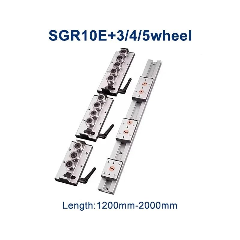 1/2 sztuki wbudowanej dwuosiowej prowadnicy liniowej 28 mm SGR10E zestaw ślizgaczy rolkowych: SGB10E-blok + szyna liniowa SGR10E L1200–1550 mm obróbka drewna (2 szt. SGR10E-SGB 3,1250 mm)