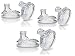 Nuby (3 Packs) 6 Count Super Spout No Spill Replacement Spouts, Clear