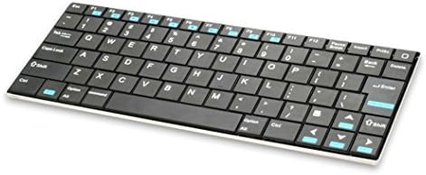 Rii Ultra Slim Bluetooth Wireless Keyboard for Laptop, Tablet PC, Galaxy Tab, iPad, iPhone, Android Smartphone, Google TV, HTPC, Black (i9 BT)