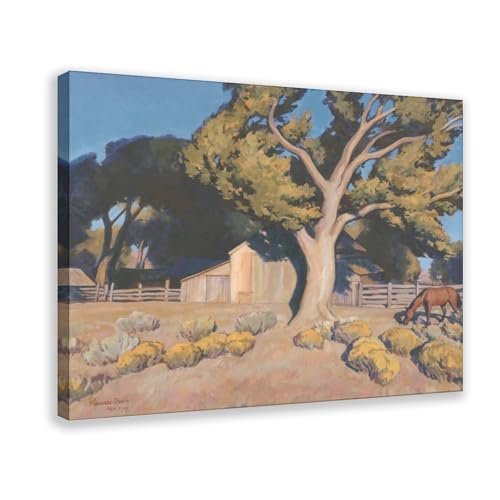 Toile Maynard Dixon Old Homesite pour habiller un grand mur vide de bureau 61x91cm
