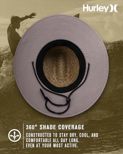 Image of Hurley Men's Straw Hat - Bayside Lifeguard Straw Sun Hat