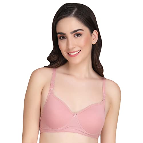 Image of Women Non Padded Bra - Made of Pure Cotton Full Coverage Non Wired Soft Cup for T-Shirt Saree Dress and for Everyday