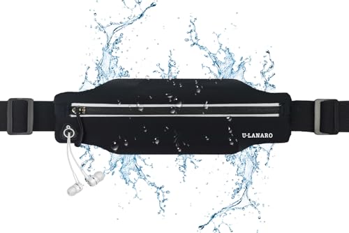 Slim Running Belt Fanny Pack for Men Women, Running Phone Holder Runners Pouch Waist Pack for Workout, Money Belt, Running Gear Accessories [Fits ALL Phones]