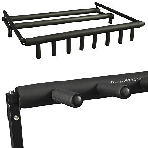 Best Choice Products Multi-Guitar Stand, 7 Instrument Folding Storage Display Rack - Black