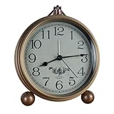 Alarmfunktion: Mit dieser Tischuhr kann ein Wecker eingestellt werden. Die Einstellung des Weckers befindet sich hinter der Rückseite und ermöglicht eine direkte Bedienung zum Einstellen der Uhrzeit. Der Wecker lässt sich leicht ein- und ausschalten. Die Alarmglocke ist klar und laut.