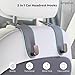 Ompellus Car Headrest Hook, 2 Pack Leather Car Seat Hooks for Purses and Bags, Car Organization Accessories (Black)