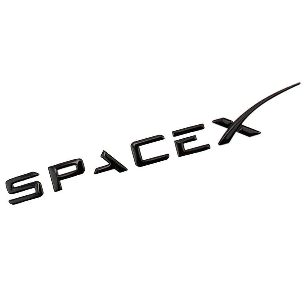 Buy SPACEX Decals 3D Metal Tesla Emblem Sticker Badge Decals Fit Tesla
