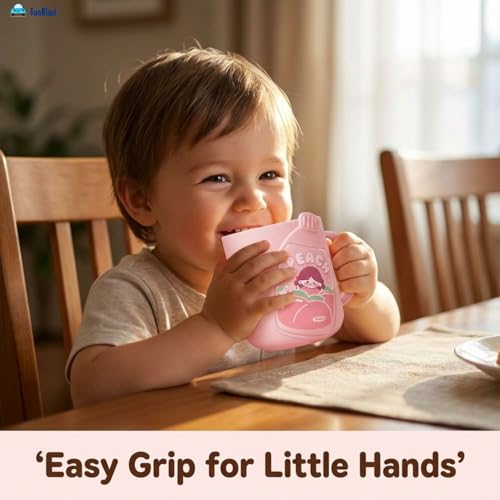 Image of FunBlast Milk Mug for Kids - 320 Ml; Unbreakable Mug for Kids, Milk Mugs for Kids Unbreakable - Milk Drinking Cup for Kids (Pink)