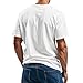 Men Low Cut Round Neck T Shirts Casual Short Sleeve Slim Fit Muscle Shirts Solid Crewneck Basic Tees Tops with Pocket White