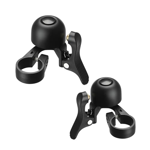 Bike Bell for Polygon Siskiu D7, Copper Alloy, Loud Clear Ring, Dual-Side Mount for 22.2 mm Bike Handlebars, Compact Stylish Design,C Left+Right