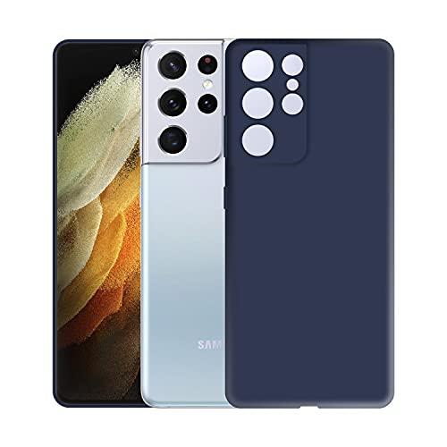 Image of Case Creation Luxurious OG Series for Samsung Galaxy S21 Ultra Case Cover,Anti-Dirty Slim Case Frosted Matte Candy TPU Raised Bezel (Splash of Color) Back Cover for Samsung S21 Ultra -Electric Blue
