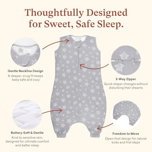 Image of 1.0 TOG Toddler Sleep Sack with Legs for Early Walkers, Wearable Blanket for Tall Walking Toddlers 18-36 Months