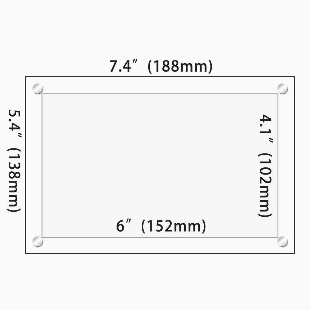 Naterly Acrylic Picture Frame, Clear Acrylic Desktop Frameless with Stand Photo Frame for Displaying Photos, Posters, Documents Certificate?4 * 6 Inches