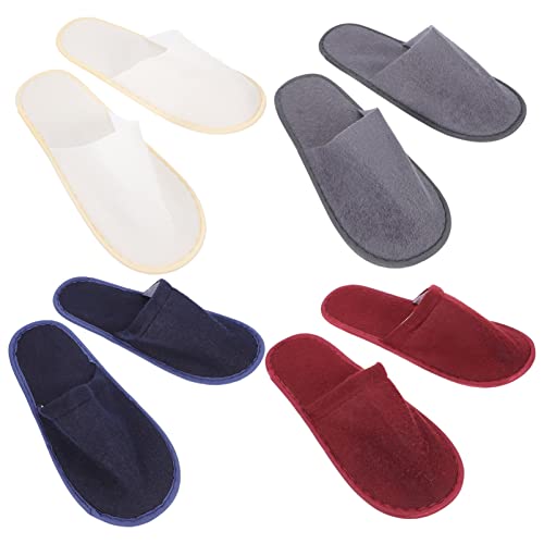 Amosfun Spa Slippers Home Guest Disposable: 8 works Bathroom Non- Slip Shower Sandal Bath Slippers Indoor Slippers for Mens Womens ( Random Color )