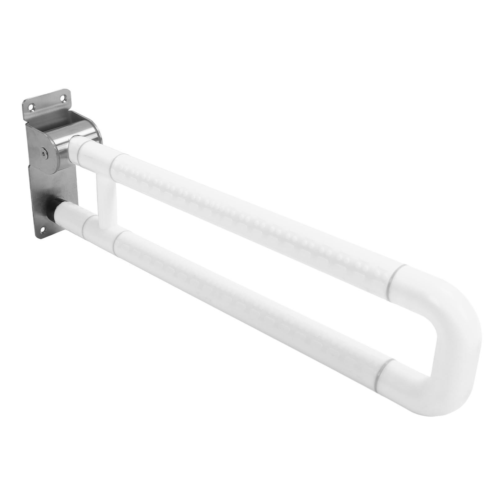 Naroote Składana Poręcz Toaletowa, Wspornik ze Stali Nierdzewnej (WHITE)