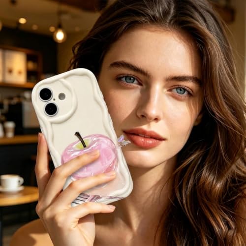 Image of VONZEE Cute Pink Transparent Back Cover for iPhone 13| Clear Shockproof TPU Protective Case | Slim Anti-Yellowing Crystal Clear Phone Cover for Girls and Women