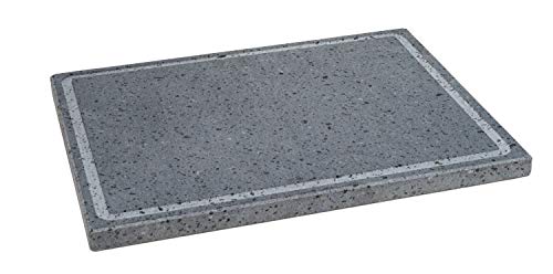 Etna Stone & Design - Parrilla de lava con piedra volcánica y placa pulida para horno y barbacoa, para cocinar carne, pescado, verduras y pizza
