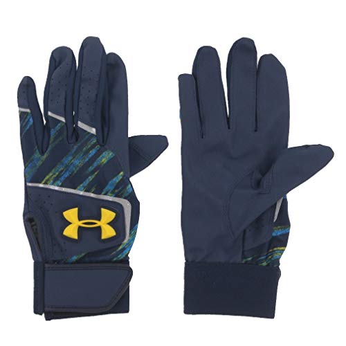 UNDER ARMOUR 野球 バッティング用手袋 UA Clean Up VIII Batting GloVe Youth 両手用 ジュニア JM ネイビー