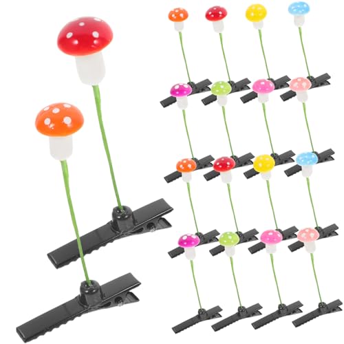 VICASKY 30 Pièces Barrettes Champignon Épingle à Cheveux Plante Style Accessoire de Cheveux Fille Mignon Pinces Égayage